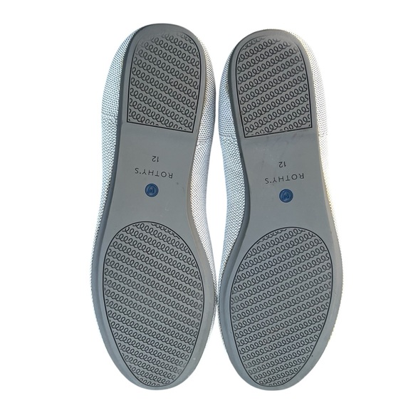 ROTHY’S The Flat Round Toe Ballet Flats in Flax Birdseye Gray | Women’s Size 12. - Picture 7 of 10